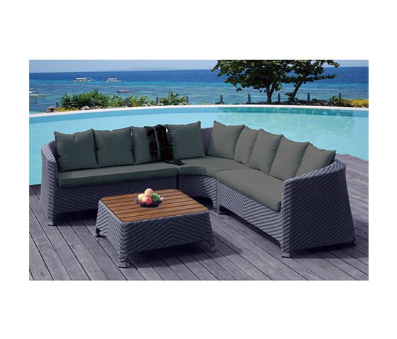 Synthetic Wicker Oasis L Shaped Sofa