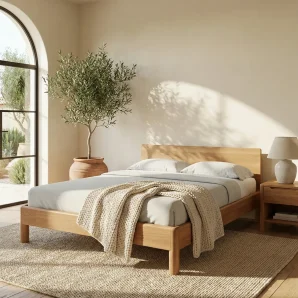 Ashikaga Solid Wood King Size Bed Malaysia
