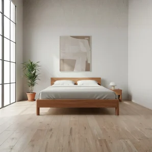 Ashikaga Teak Wood King Size Bed