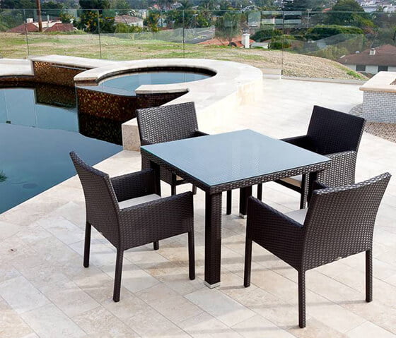Hebrides Square Dining Table - Outdoor 4 Seater Dining ...
