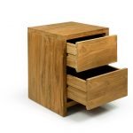 Toledo Side Wooden Table With With Two Drawers