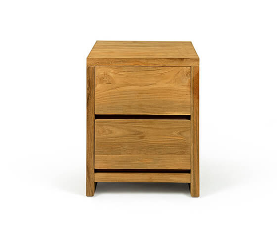 Toledo Solid Wood Side Table With With Two Drawers Malaysia