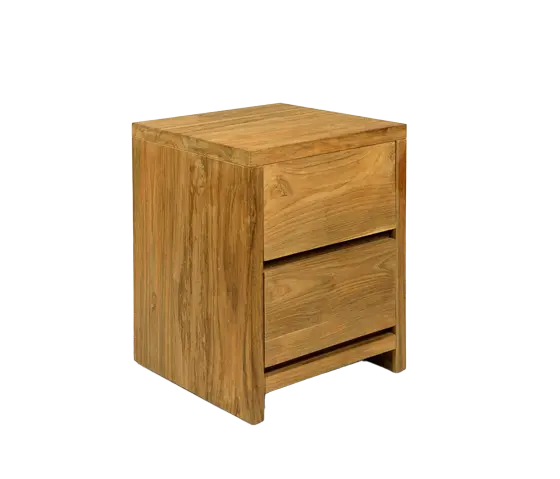 Toledo Wooden Side Table With Two Drawers