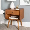 Ashikaga Wooden Bed Side Table With Drawer