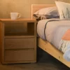 Tianzi Wooden Bed Side Table With 2 Drawers Malaysia