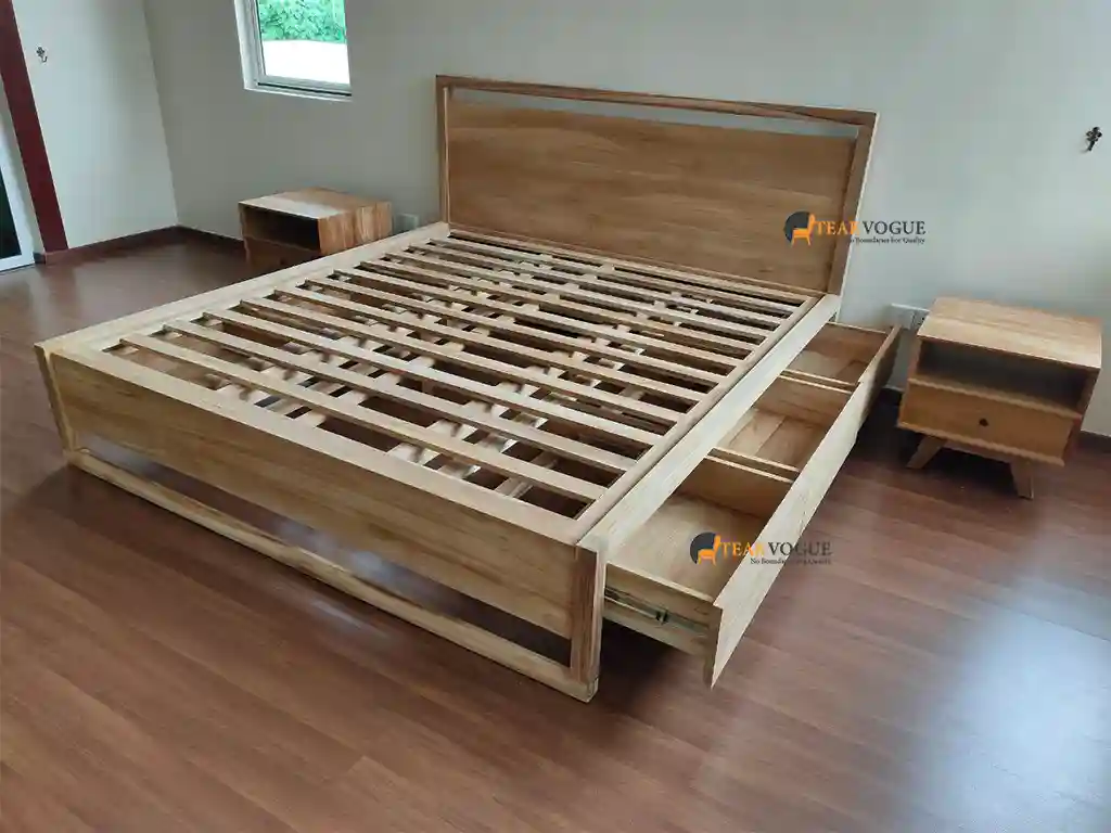 bed frame with storage